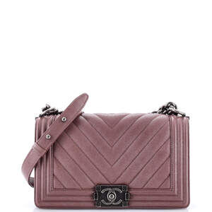 Chanel Boy Flap Bag Chevron Caviar Old #205474C32B